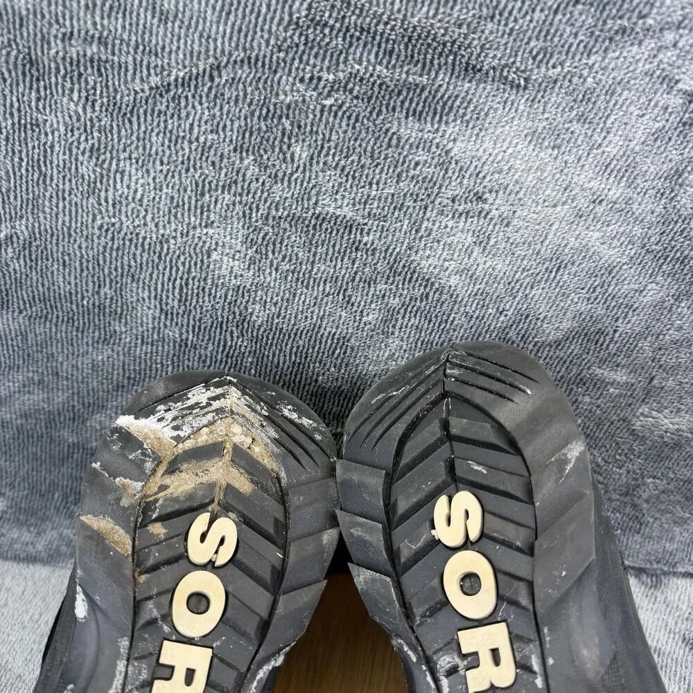 Sorel Boots Mens Size 11.5 Black Nubuck Waterproof Insulated Snow NM5171-010